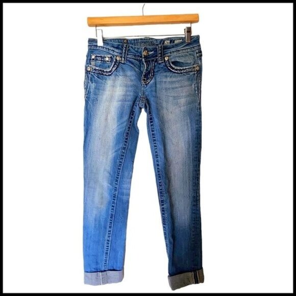 Miss‎ Me Jeans Saddle Whip Stitch Mid Rise Skinny size 26 - Picture 1 of 12